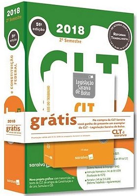 Clt Saraiva E Constituição Federal - 51ª Edição De 2018 Acompanha Clt: Legislação Saraiva De Bolso