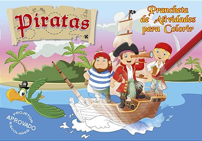 Piratas - Prancheta De Atividades Para Colorir