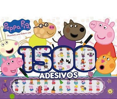 Peppa Pig Prancheta Para Colorir Com 1500 Adesivos