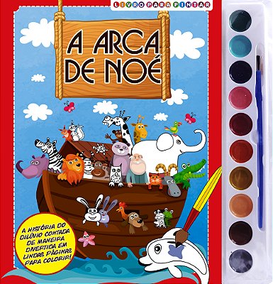 Arca De Noé Livro Para Pintar Com Aquarela