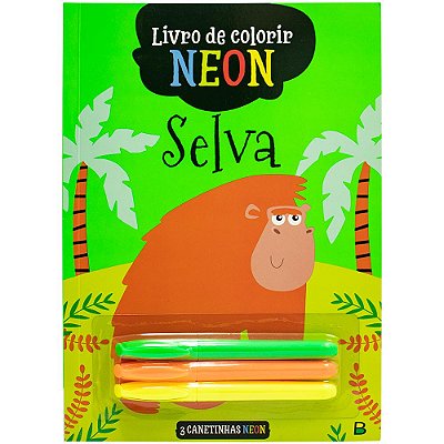Livro De Colorir Neon: Selva