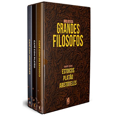 Biblioteca Grandes Filósofos - Café Com Os Estoicos - Box Com 3 Livros..-