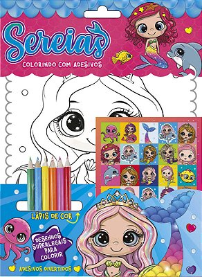 Sereia Colorindo Com Adesivos