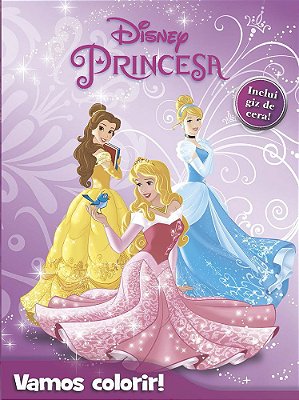 Princesa - Disney Vamos Colorir - Livro Com Giz De Cera