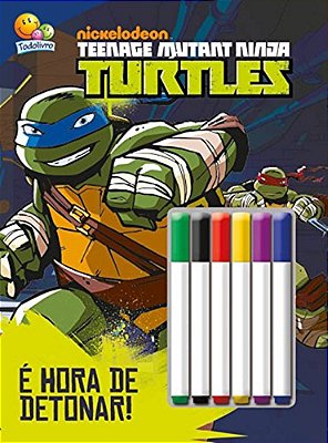 Ninja Turtles - Colorir E Atividades Com Canetinha