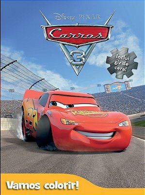 Carros 3 - Disney Vamos Colorir - Livro Com Giz De Cera