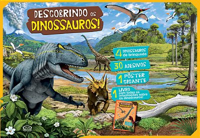 Descobrindo Os Dinossauros! - Livro Com Adesivos E Binquedos & Pôster