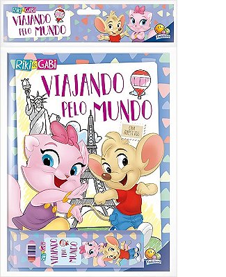 Viajando Pelo Mundo (Kitlivro+lápiscor) (Riki & Gabi)