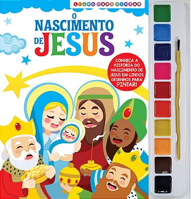 O Nascimento De Jesus Livro Para Pintar Com Aquarela