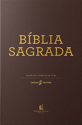 Bíblia Acf, Couro Soft, Marrom, Leitura Perfeita