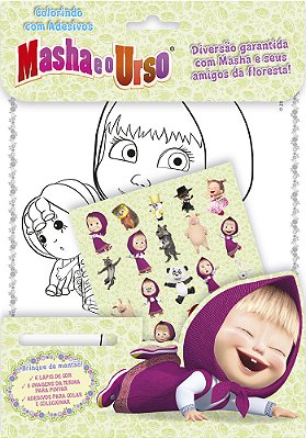 Masha E O Urso - Colorindo Com Adesivos - Vol.2