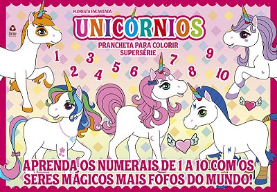 Unicórnio Prancheta Para Colorir Supersérie