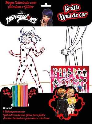 Ladybug - Mega Colorindo Com Adesivos E Glitter