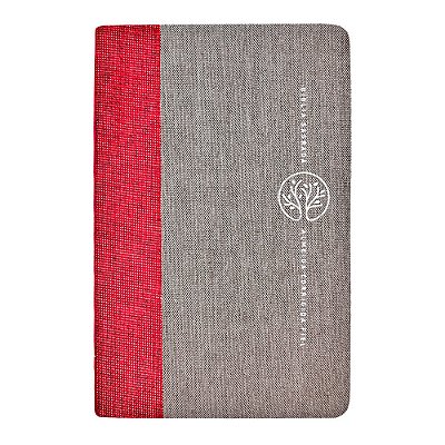 Bíblia Sagrada Acf, Tecido, Vermelho E Cinza, Leitura Perfeita