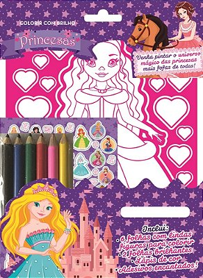 Princesas - Colorir Com Brilho