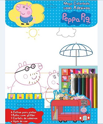 Peppa Pig - Mega Colorindo Com Adesivos
