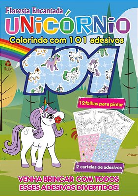 Colorindo Com Adesivos - Unicórnios