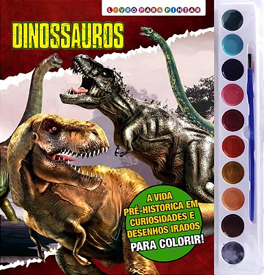 Dinossauros Livro Para Pintar Com Aquarela