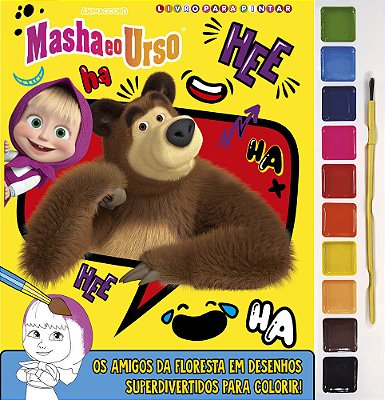 Masha E O Urso Livro Para Pintar Com Aquarela