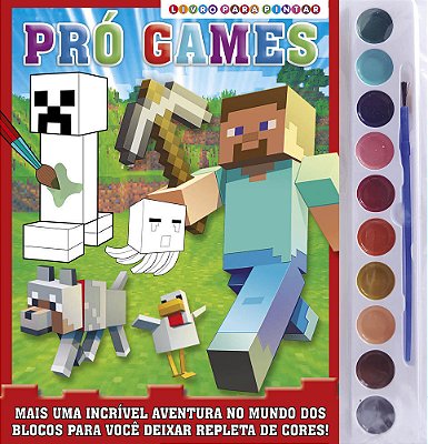 Pró-Games Livro Para Pintar Com Aquarela
