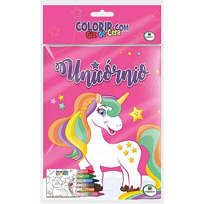 Colorir Com Giz De Cera: Unicórnio