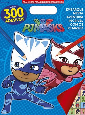 Pj Masks Prancheta Para Colorir Com Adesivos
