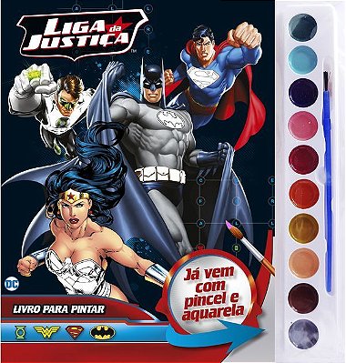 Liga Da Justiça Livro Para Pintar Com Aquarela