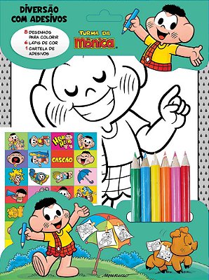 Turma Da Mônica Diversão Com Adesivos - Cascão