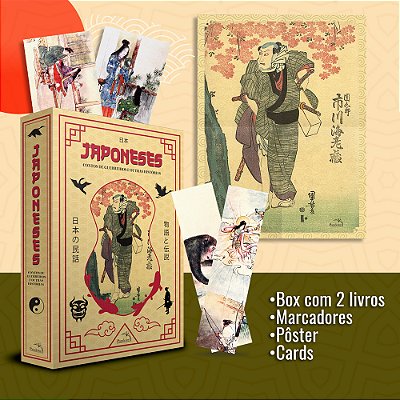 Contos De Guerreiros E Outras Histórias - Box Mitologia Japonesa 2 Livros, Pôster, Cards, Marcadores