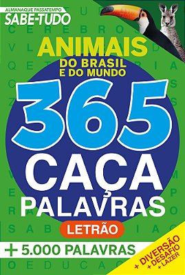 Almanaque Passatempos Sabe-Tudo 365 Caça-Palavras - Animais Do Brasil E Do Mundo