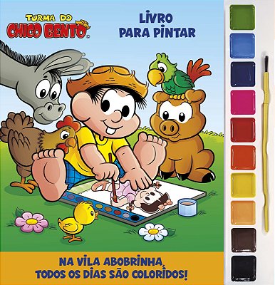 Turma Do Chico Bento Livro Para Pintar Com Aquarela