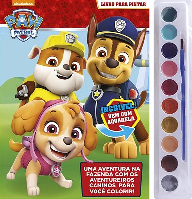 Patrulha Canina Livro Para Pintar Com Aquarela