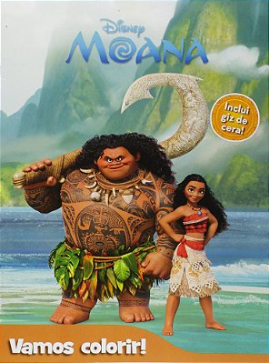Moana - Disney Vamos Colorir - Livro Com Giz De Cera