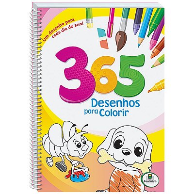 365 Desenhos Para Colorir/Rosa (Espiral)