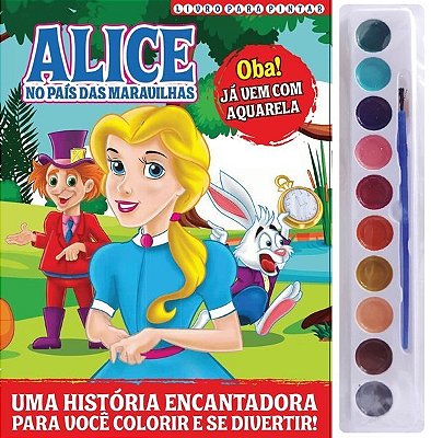Alice No País Das Maravilhas Livro Para Pintar
