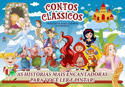 Contos Clássicos Prancheta Para Colorir Supersérie