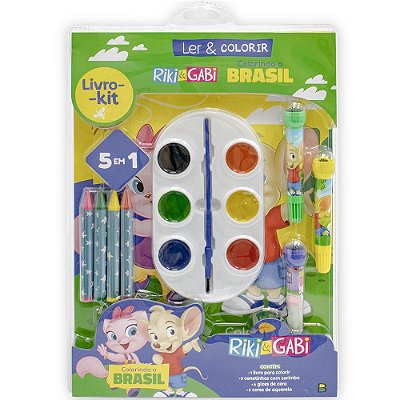 Livro-Kit Ler & Colorir: Riki & Gabi - Volta Ao Mundo