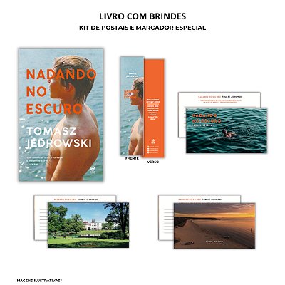 Nadando No Escuro + Marcador + 3 Postais