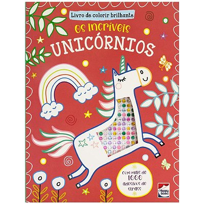Livro De Colorir Brilhante: Os Incríveis Unicórnios