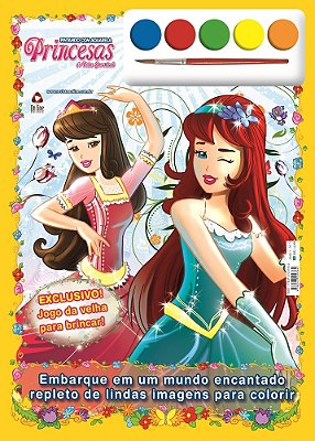 Princesas Pintando Com Aquarela