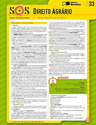 Sos Direito Agrário - 2ª Edição De 2015