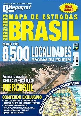 Mapa Mapograf Estradas Brasil - 2022/2023