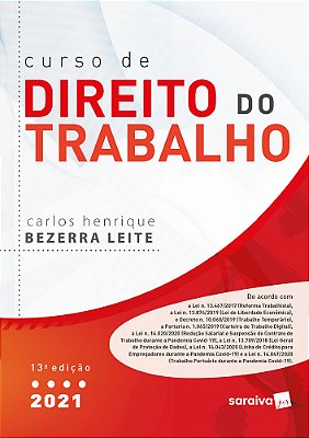 Curso De Direito Do Trabalho - 13ª Edição 2021