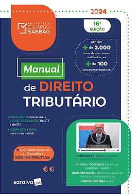 Manual De Direito Tributario - 16ª Edição 2024