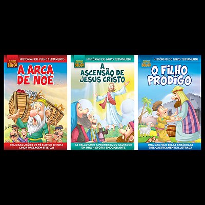 Combo Quadrinhos Bíblicos 01 - Kit Com 3 Quadrinhos