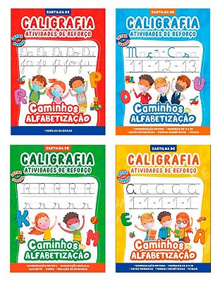 Coleção Caligrafia E Atividades De Reforço - Klit Com 4 Cartilhas