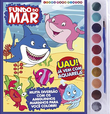 Fundo Do Mar Livro Para Pintar Com Aquarela..-