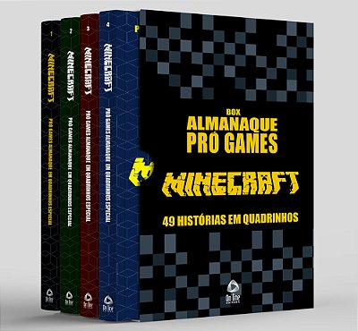 Coleção Pró-Games Almanaque Em Quadrinhos Minecraft - Box Com 4 Livros