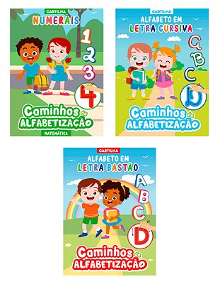 Coleção Caminhos Da Alfabetização - Kit Com 3 Cartilhas