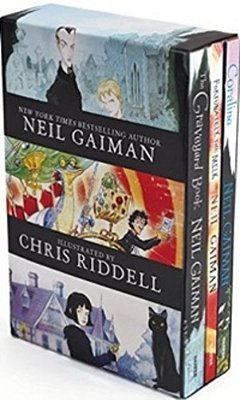 Coraline - 3 Book Set - The Graveyard Book, Fortunately, The Milk-..